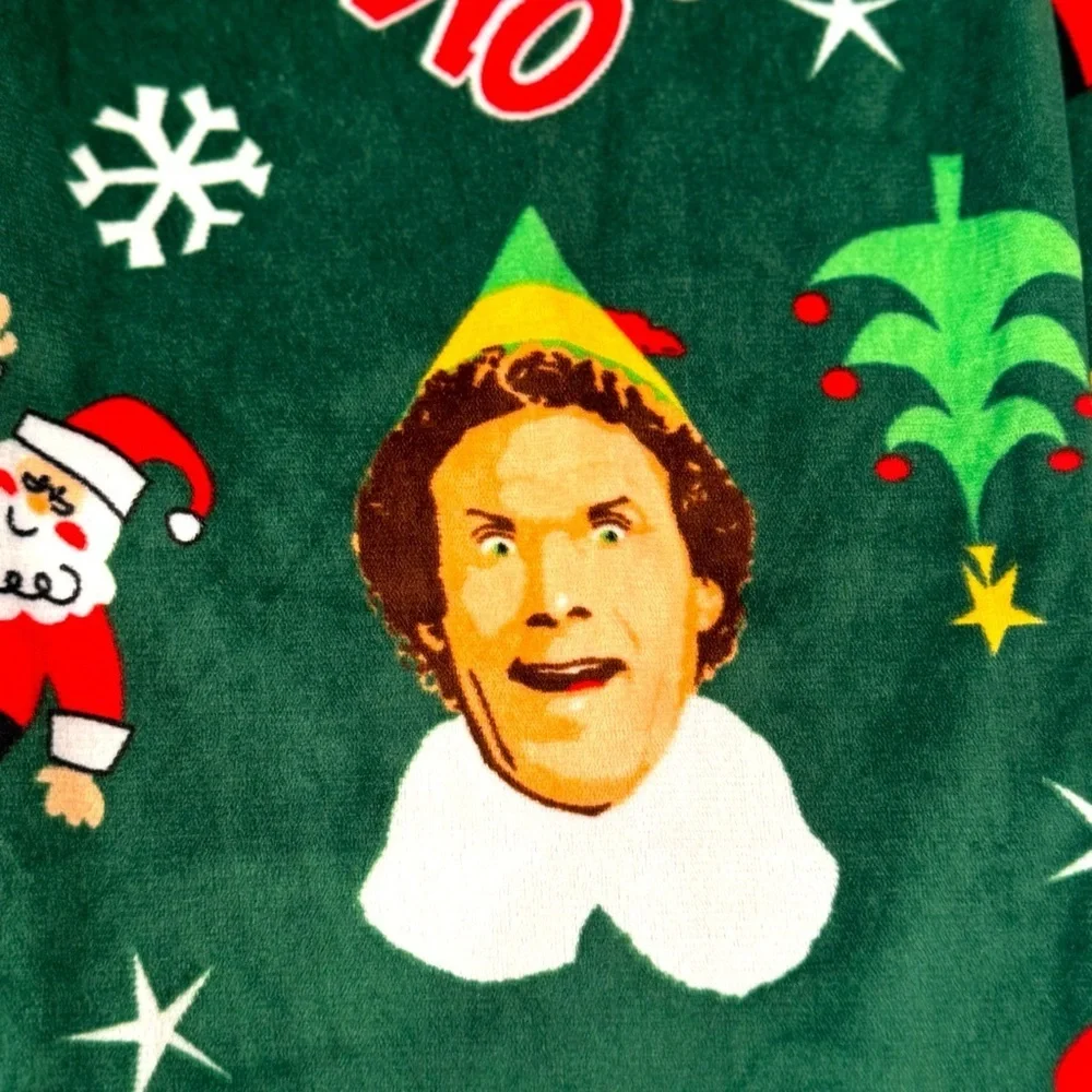 NWOT Elf Sizes L, XL  “OMG! Santa I Know Him” Green Christmas PJ Pants New!